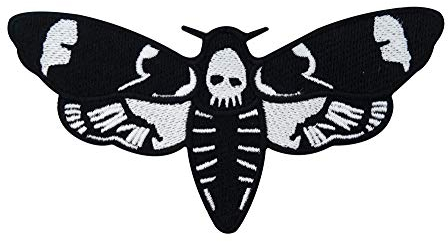 Finally Home Schwarze Motte mit Totenkopf Motorrad Patch zum Aufbügeln | Bike Patches, Bügelflicken, Flicken, Aufnäher