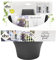 elho Corsica Vertical Forest 24 - Blumentopf Hängend für Balkon & Außen - 100% recyceltem Plastik - Ø 26.7 x H 29.7 cm - Schwarz/Anthrazit