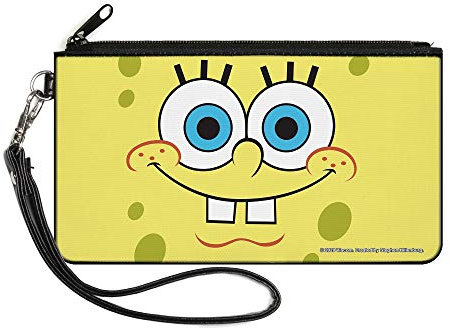 Buckle-Down Damen Standard Reißverschluss Geldbörse Spongebob Schwammkopf Größe L, 20,3 x 12,7 cm