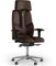 KULIK SYSTEM Ergonomischer Bürostuhl - Komfort & Verstellbarer Stuhl mit Rücken- & Lendenwirbelstütze |Patentiertes Rücken- & Nackenschmerzlinderungsdesign| Business Eco Leder - Schokolade