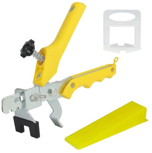 Storystore Tile Leveling System 3mm Tile Spacers 300Pcs Plus Reusable Wedges 100Pcs with A Plier, Leveling System Tools for Floor Wall Installation