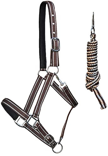 Halfter und Strick Set braun Pony