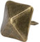 50Pcs Upholstery Tacks Antique Brass Furniture Nails Pins Square Large-Headed Nail Antique Upholstery Nails Furniture Tacks(19mm*20mm)