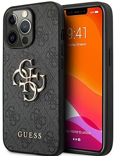 Guess GUHCP13X4GMGGR Hülle für iPhone 13 Pro Max 6,7 grau 4G Big Metal Logo