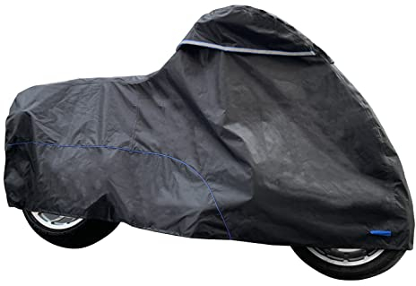 FENRIR 245CM Motorradabdeckungen Motorrad Abdeckplane Outdoor Motorradgarage zum Harley Davidson Softail Fat Bob Fat Boy Breakout Low Rider Street Bob Sport Glide Dyna VRod Cruise R18 Vulcan Scout