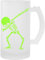 Hopestly Tupfen Skelett Grün Schädel Transparent Becher Bier Herren Damen Mug Beer