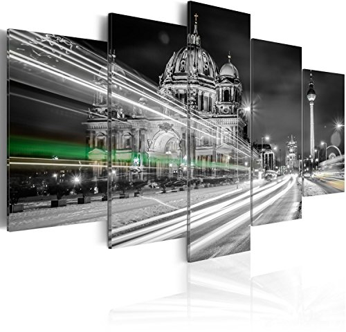 murando - Bilder Berlin 150x75 cm Vlies Leinwandbild 5 tlg Kunstdruck modern Wandbilder XXL Wanddekoration Design Wand Bild - Stadt Berliner Dom Fernsehturm d-B-0160-b-m