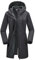 33.000ft Veste softshell légère avec capuche imperméable pour femme,Veste fonctionnelle doublée en polaire,Coupe-vent respirant,Manteau long à capuche pour cyclisme, randonnée, gris foncé, M