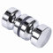 BuxiuGK 1 Piezas Tirador de Puerta de Ducha,Manillas De Puerta De Cristal de Maciza Aluminio Cromado de Un Solo Orificio Perilla de Aleación para Mamparas De Ducha,30mm
