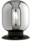 Fischer & Honsel|Tischleuchte, Regi|schwarz matt|Glas|rauchfarben|H: 22,00 cm, D: 16,00 cm|Schnurschalter|1x E27 max. 40,0 Watt|50621