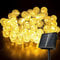 AGOTD Solar Lichterkette Außen, 80LED Lichterkette Aussen 14M 8 Modi Kristall Kugeln Lichterketten IP65 Wasserdicht Outdoor Deko für Garten, Balkon, Terrasse, Hochzeit, Partys (Warmweiß)