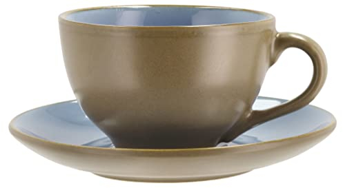 BITZ Wood Tasse mit Untertasse Dia 10,3 x 6,3 cm 24 cl Wood/Ocean
