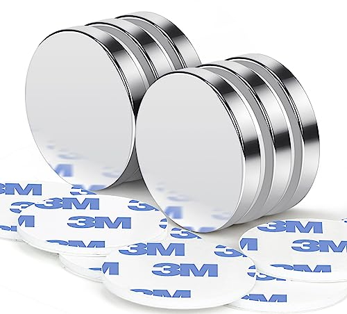 Wukong Neodym Magnete Selbstklebend Extra Stark 20x4mm | 6 Stück, Mini Runde Magnete Heavy Duty für Magnettafel Whiteboard Kühlschrank