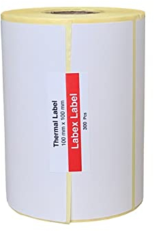 Thermoetiketten, Thermodirekt-Etiketten, Adressetiketten, Zebra-Aufkleber, thermo label (1 Rolle, 100 mm x 100 mm)