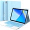 CHESONA Hülle mit Tastatur für iPad 10 Generation/11 Generation A16 2025, 7 Farben Beleuchtung, Multi Touch Trackpad, 2 Bluetooth Kanäle für Neu iPad 10. Gen 2022/2025 11, Babyblau