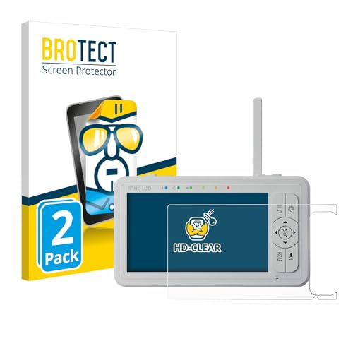 BROTECT Schutzfolie für Babysense HD S2 5 | 2 Stück Transparenter Displayschutz Made in Germany Klare Displayschutz-Folie Clear Einfache Montage Case-Friendly