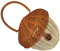 Angoily Hand-Eichel-Tasche Umhängetasche Blumenmädchen-Körbe Geflochtener Korb Aufbewahrungskorb Aus Rattan Geflochtene Wandkörbe Zur Aufbewahrung Rattan-Obstkorb Kleiner Korb Mit