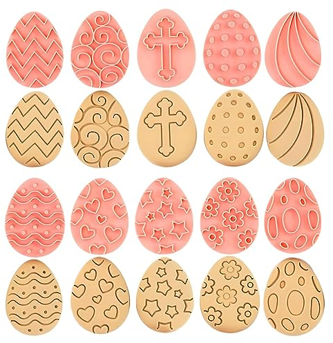 HIMKI Ausstechformen Kinder 3D Cookies Cutter Set, 8-/10-teilig DIY Keksausstecher Plätzchenformen mit mehr Mustern für Weihnachten Halloween Ostern Geburtstag Kinderparty usw (10pcs-Ostereier)