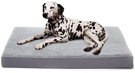 Love's cabin orthopädisches Hundebett Grosse Hunde, Hundekissen waschbar 91x69x7.6 cm, Hundematte Hundebetten mit Rutschfester Unterseite und abnehmbarem Bezug, Grau