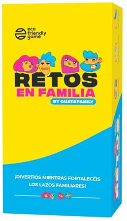 Retos en familia - Juegos de mesa del famoso juego en familia Guatafamily - Momentos únicos para pasar tiempo en Familia - Diversión para Adultos y Niños - Regalo original para padres y niños