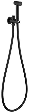 Bidet-Dusche for Toilette Hand-Bidet-Toiletten-Sprühset Toiletten-Hand-Bidet-Sprühgerät Kaltwasser Messing mit Schlauch WC-Sprühpistolen-Set, Schwarz (Color : Noir)