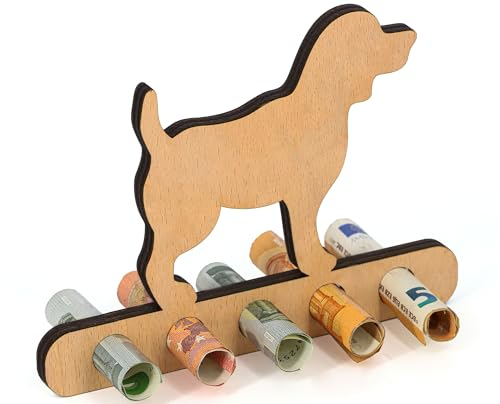 Giftota - Originelle Geburtstag Geldgeschenk Holz - Geldgeschenk für Hundebesitzer - Geschenkidee Hund - Geschenke aus Holz - Geschenke Geldgeschenk für einen neuen Hund - Tierarztrechnung