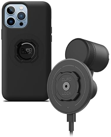 Quad Lock Vent Car Phone Holder Kit with MAG Wireless Charging Head V2 and MAG Phone Case for iPhone 13 Pro Max