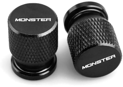 ALOEU Motorrad Ventilkappen für Ducati Monster 600 695 696 796 797 821 937 1100 1200, Motorrad Reifen Staubschutzkappe Aluminium Reifen Luftventilkappen Ventil Staubkappen Reifenventilkappen