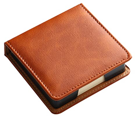 Haftnotizen Organizer Box mit Deckel, Leder, Notizblock, Spender, Schreibtisch-Organizer, Zubehör für Studenten, Büro