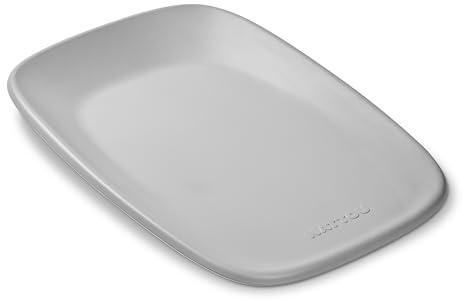 Nattou Wickelmatte aus weichem PU-Schaum, Abwaschbare Wickelauflage, Ca. 50 x 70 cm, Softy, Grau