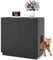 Amunrbrek Litter Box Enclosure, Large Litter Box Furniture, Modern Cat Litter Box Enclosure Furniture with Storage, Sideboard Cabinet (Black)