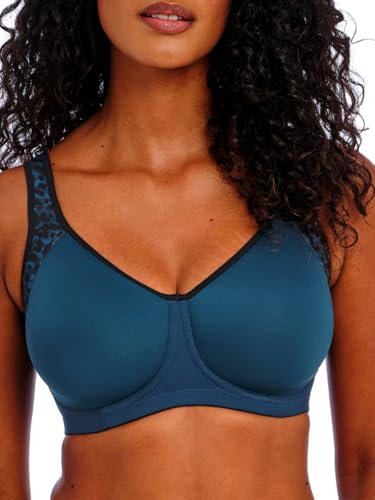 Freya Women's Sonic Underwire Molded Spacer Sports Bra, Midnight Leopard, 36FF