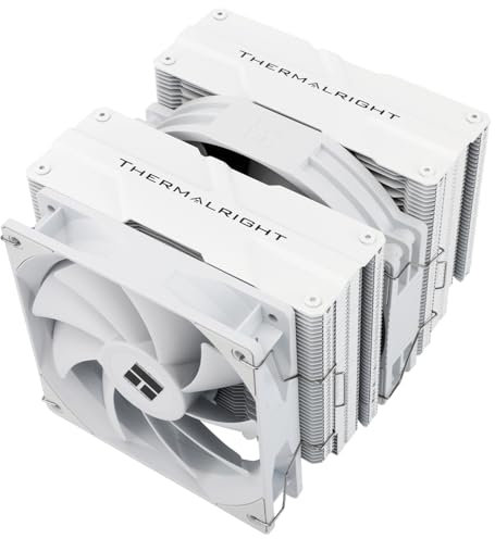 Thermalright Peerless Assassin 140 Weiß CPU-Luftkühler, 6 Heatpipes, Dual-PWM-Lüfter und Doppeltürme, 158 mm hohe CPU-Kühlung mit oberer Abdeckung, für AM4 / AM5 und Intel LGA 1851/1700/1150/1151/1200