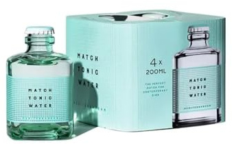 Getränke und Mixer 4 Einheiten Box Match Tonic Water Mediterranean Kleine Flasche 20 cl