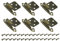 sourcing map Cabinet Kitchen Inset Hinges, 6Pcs 1/2 Overlay Semi-Concealed Hinges Face Mount Cabinet Hardware Self-Closing Cabinet Hinges with Screws, Bronze