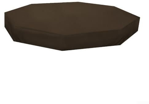Achteckige Sandkasten-Abdeckung, solide, strapazierfähig, Kinder-Sandkasten-Schutz, Komfort und Sicherheit, Sandkasten-Abdeckung mit Kordelzug (Kaffee)