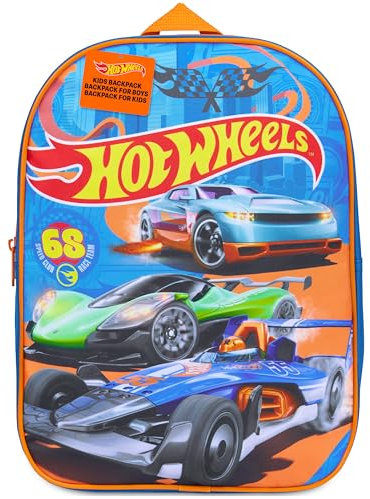 Get Trend Hot Wheels Rucksack Kinder 3+ Jahre Kinderrucksack Tagesrucksack Leicht Vorschule Verstellbarer Gurt (Blau Hot Wheels)