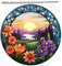 Yaoliucp Colgante de vidrieras de vidrieras, Cazador de Sol acrílico de 7.9x7.9 Pulgadas de Sol, vidrieras Decorativas fáciles de Colgar para Amigos, Familiares y Mujeres Sun Catcher