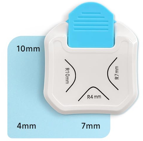 GOLXUWO 3-in-1-Eckstanzer für abgerundete Ecken, leicht zu bedienend, verstellbare Größen 4-7-10 mm,Für Scrapbooking, Grußkarten/Einladungskarten/Geschenkkarten/Fotos/dickem Papier