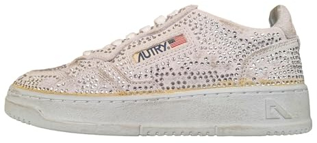 Autry medalist Crystal Bloom scarpe da donna in camoscio e strass AULW NA01 ghiaccio (38)