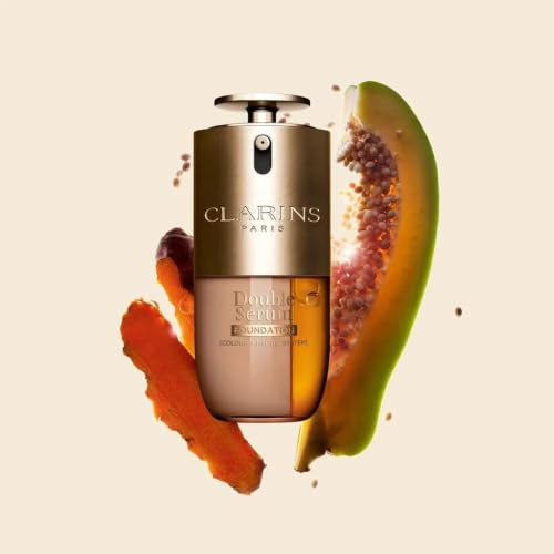 Clarins Neue Doppelserum-Foundation, jugendliche Leuchtkraft, Satin-Finish