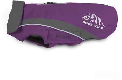 Wolters Wolters Skijacke Dogz-Wear | Wintermantel für Hunde | Farbe Lila-Grau | Größe 65 (Rückenlänge 63-67 cm)