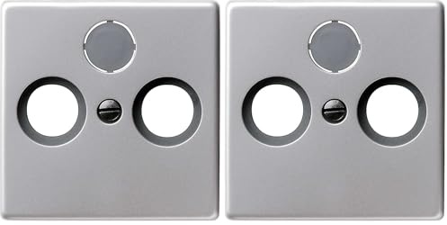 GIRA 086903 Abdeckung Zentralplatte f. Antennensteckdose System 55 reinweiß (Packung mit 2)