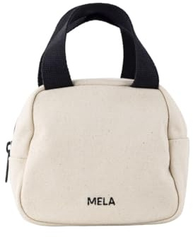Organizer Tasche klein mit Reißverschluss – Kosmetiktasche mit Reißverschluss & Innenfächern – Kulturbeutel für Damen & Herren, Fairtrade & GOTS – Bio-Baumwolle (Greige/Schwarz)