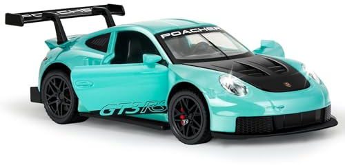 MODVKVK 911 GT3RS Modellauto 1:32, Spielzeugautos aus Druckgussmetall, Kinderspielzeugauto mit Ton und Licht mit Rückziehfunktion für Kinder ab 3 Jahren und Autosammler (Grün)