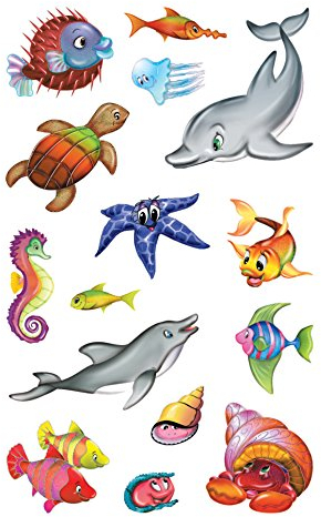 AVERY Zweckform 53707 Kinder Sticker Meerestiere 30 Aufkleber