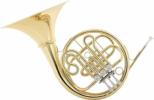 Classic Cantabile WH-702-L Waldhorn (linksgriffig, Mundrohr und Stimmzug: Messing, Neusilber-Ventile, inkl. Koffer, Mundstück und Reinigungstuch)