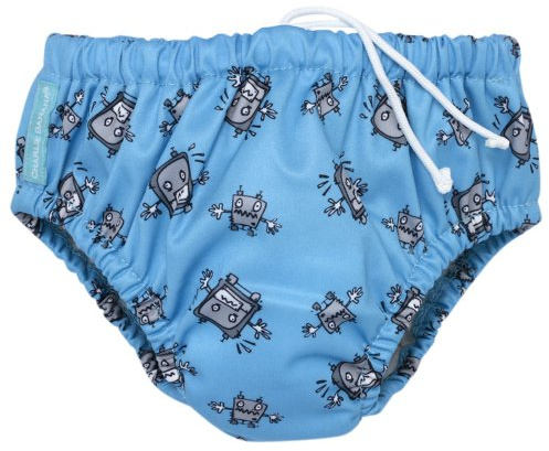 Charlie Banana® Schwimmwindel Trainingswindel 2-in-1 the fashion collection robot boy in blau Small 0-6 Monate Trainer