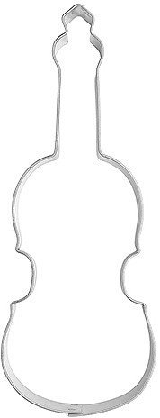Ausstechform Cello / Violoncello, 12,5cm, Weissblech