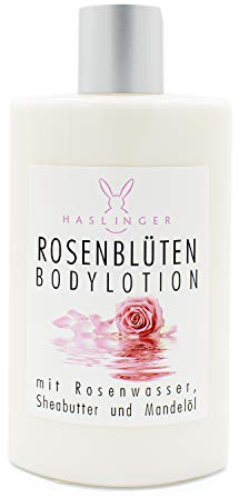 Haslinger Nr. 2904, Rosenblüten Bodylotion mit Rosenwasser, Sheabutter & Mandelöl 200ml